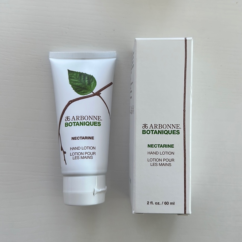 Arbonne Botaniques Nectarine hand lotion, 2 fluid ounces, New with packaging